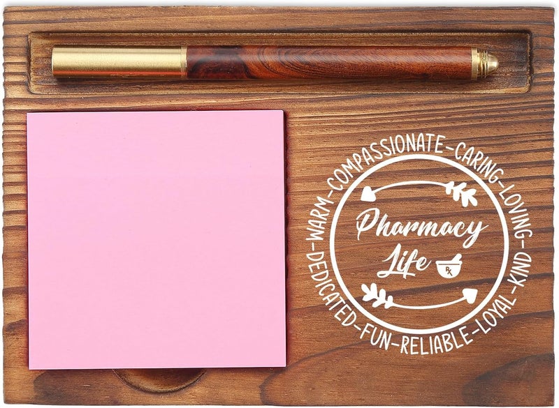 EFFJNSG Pharmacy Life Sticky Note Holder, Appreciation Gifts for Pharmacists, Pharmacy Technicians, Healthcare Workers Graduation Retirement Desk Organizer EDP151 - Image 1